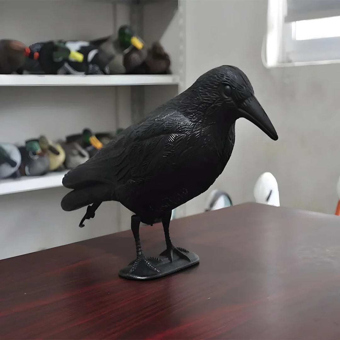 RavenGuard Decorative Raven - Stylish Bird Deterrent for Your Garden