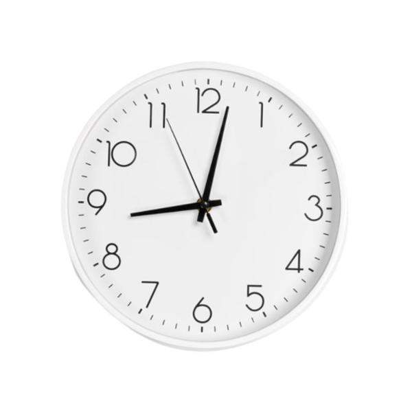 10" White Silent Wall Clock for Home & Office Decor