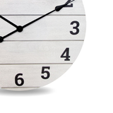 20" Analog Whitewashed Wood Wall Clock