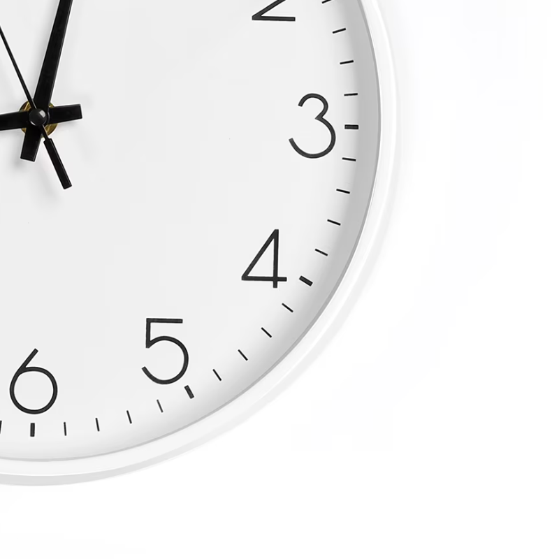 10" White Silent Wall Clock for Home & Office Decor