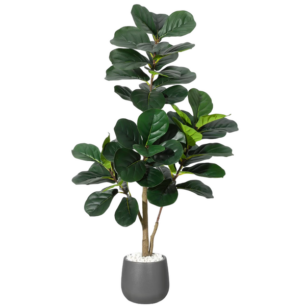 4ft Artificial Fiddle Leaf Fig Tree with 48 Leaves in 7.8" Pot