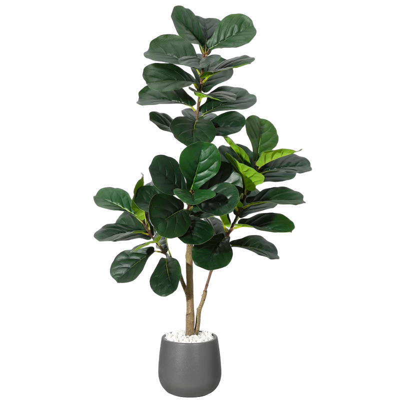 4ft Artificial Fiddle Leaf Fig Tree with 48 Leaves in 7.8" Pot