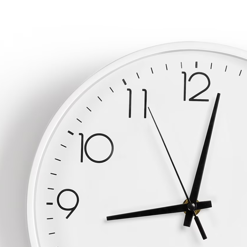 10" White Silent Wall Clock for Home & Office Decor