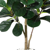 4ft Artificial Fiddle Leaf Fig Tree with 48 Leaves in 7.8" Pot