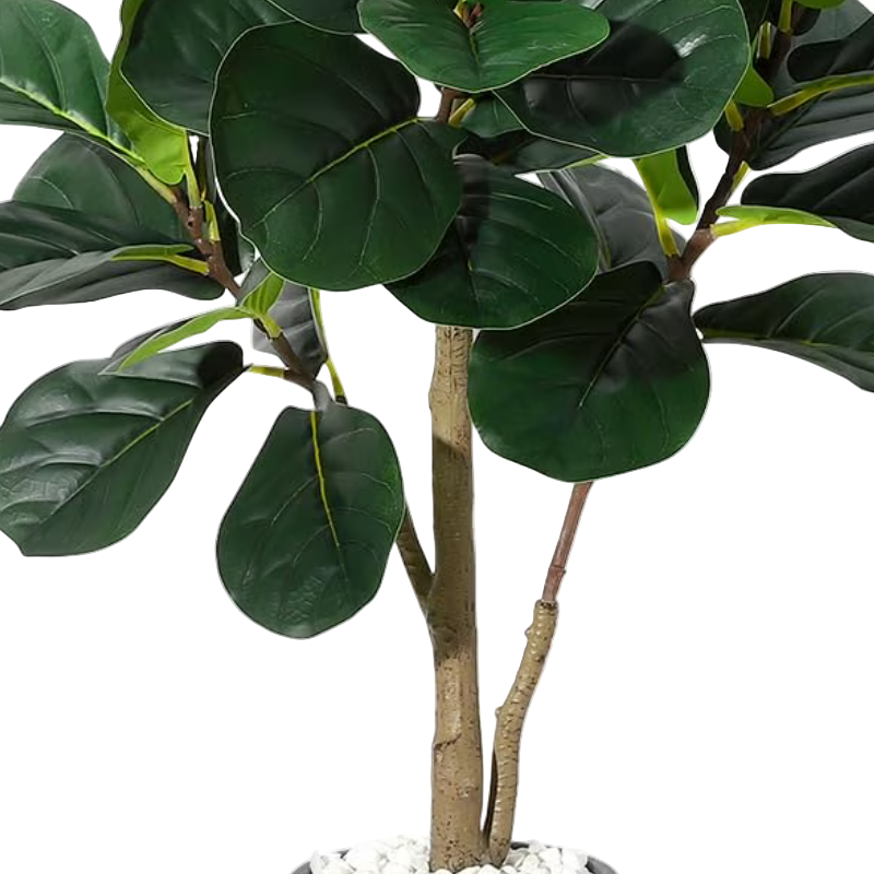 4ft Artificial Fiddle Leaf Fig Tree with 48 Leaves in 7.8" Pot