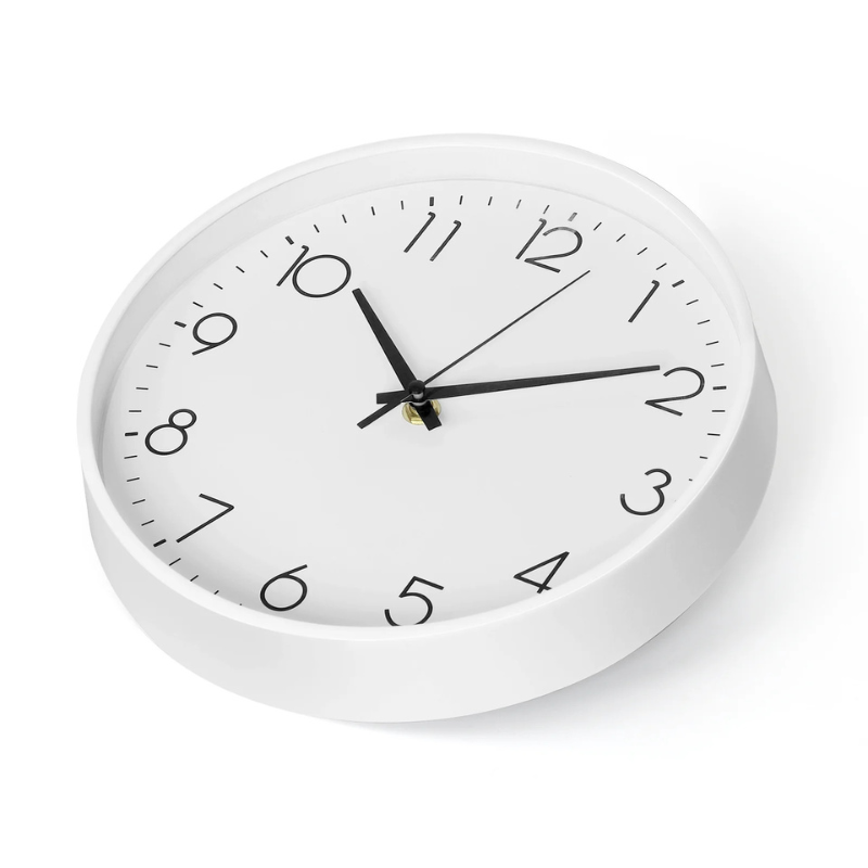 10" White Silent Wall Clock for Home & Office Decor