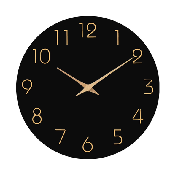 Silent Wooden Wall Clock – Hanging Decorative Clock