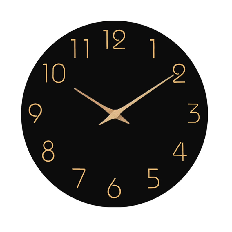 Silent Wooden Wall Clock – Hanging Decorative Clock